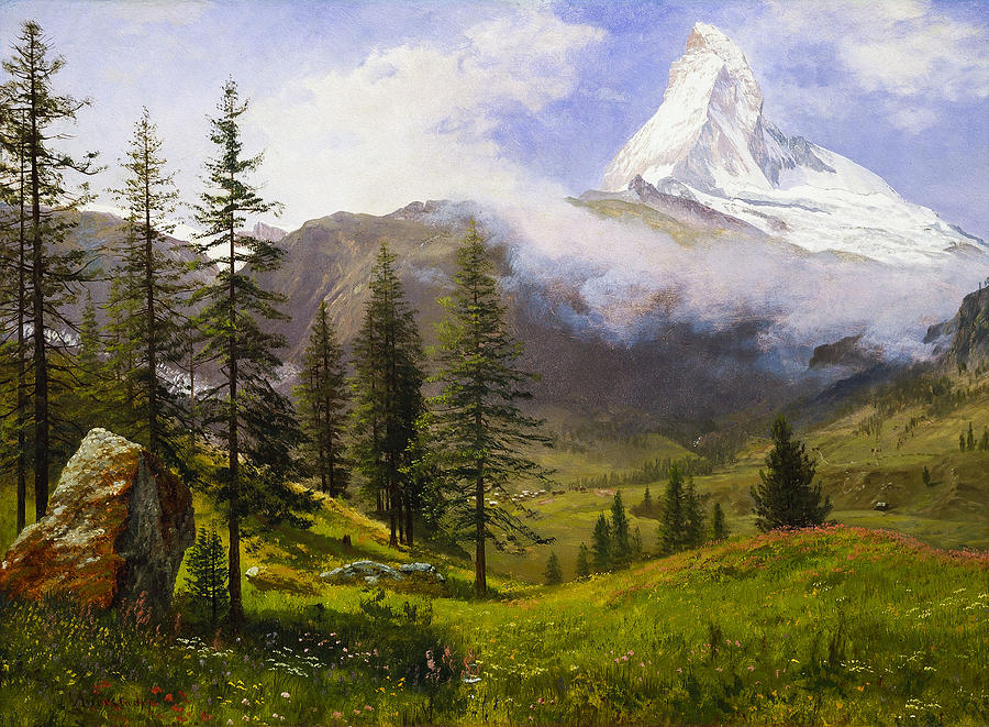 Albert Bierstadt  Painting - The Matterhorn  #14 by Alexander Ivanov