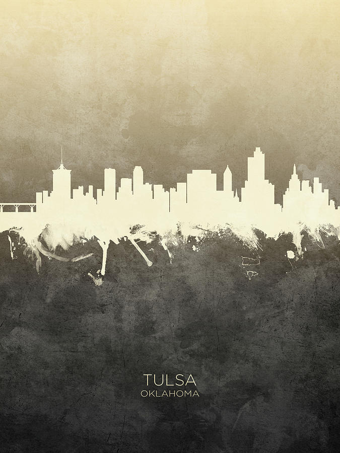 Tulsa Oklahoma Skyline #14 Digital Art by Michael Tompsett
