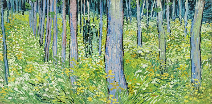 Vincent Van Gogh Painting - Undergrowth with Two Figures #14 by Vincent van Gogh