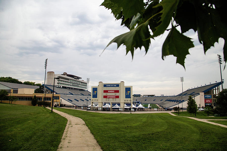 David Booth Memorial Stadium Through The Trees At University Of Kansas Photograph