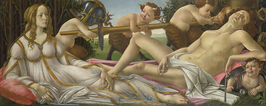 Sandro Botticelli Painting - Venus and Mars by Sandro Botticelli by Mango Art