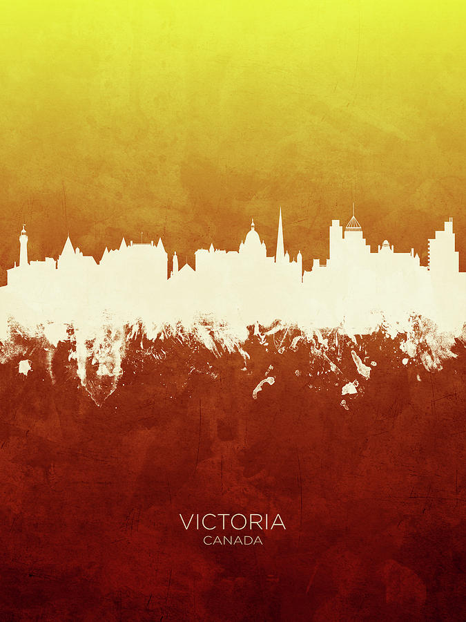 Victoria Canada Skyline #14 Digital Art by Michael Tompsett