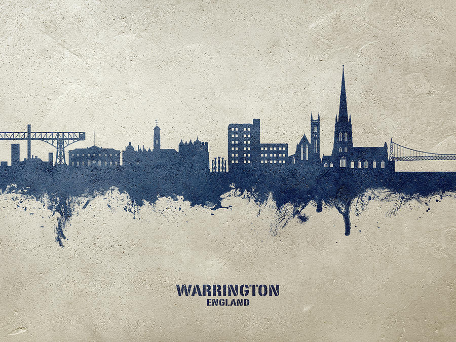 Warrington England Skyline #14 Digital Art by Michael Tompsett