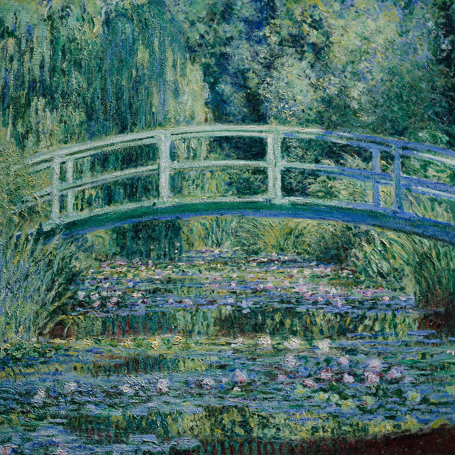 Water Lilies And Japanese Bridge By Claude Monet Painting