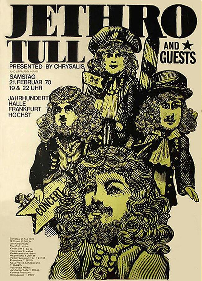 Jethro Tull Mixed Media - Jethro Tull Vintage Music Poster by World Art Collective