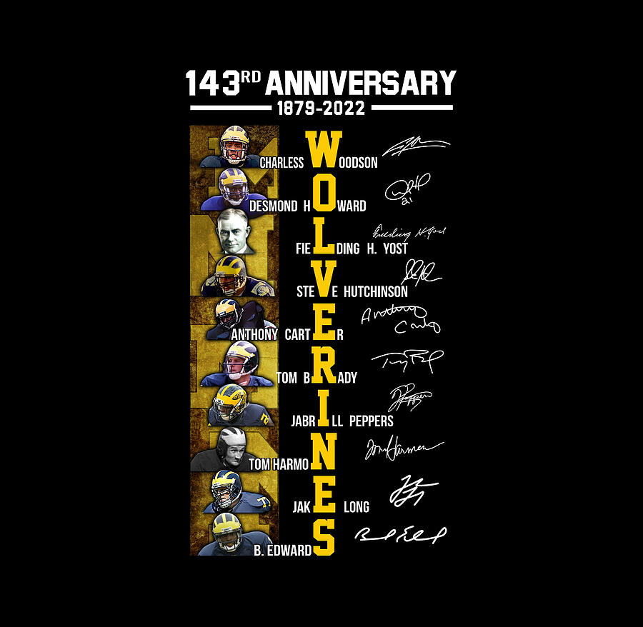 143 rd anniversary The Michigan Wolverines' Basketball Digital Art by