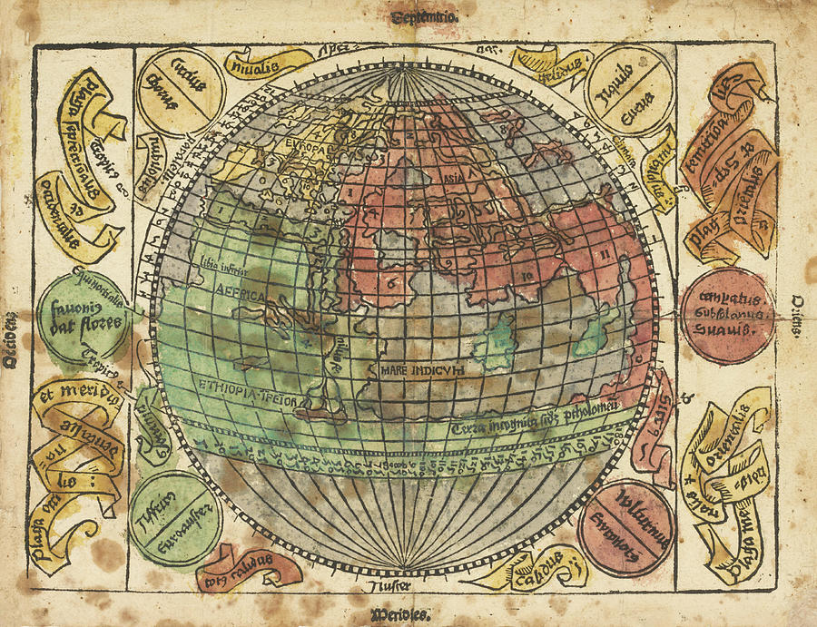 1493 Ancient World Map in Color Photograph by Toby McGuire - Fine Art ...