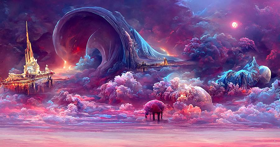 A beautifully strange painting of a gorgeous landscape 04 Digital Art by Frederick Butt