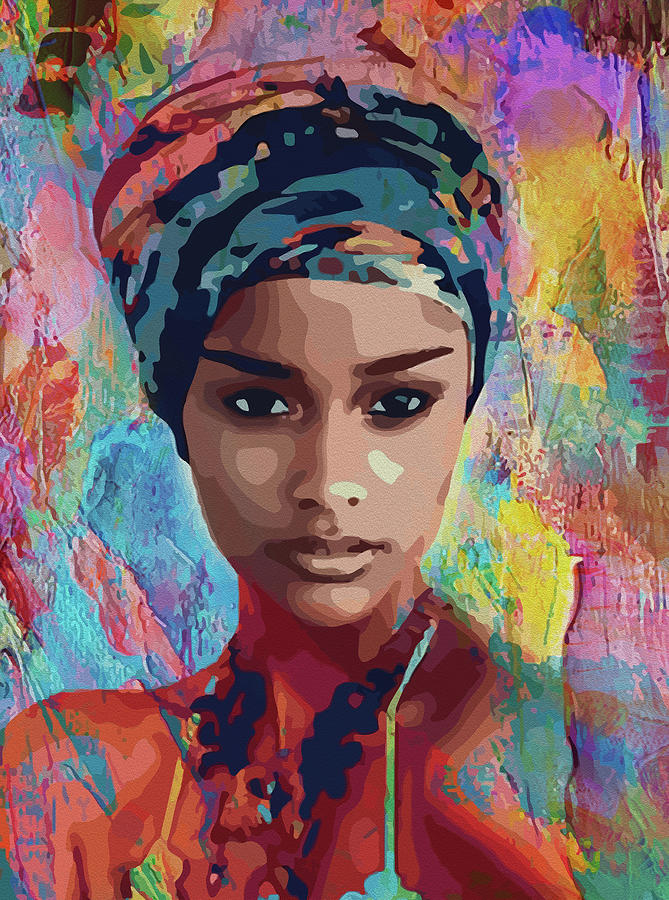 African American Women, Black Queen Girl Art, Melanin Girl Painting by ...