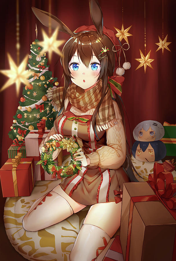 Anime Christmas Digital Art by Kapy Bardi - Pixels