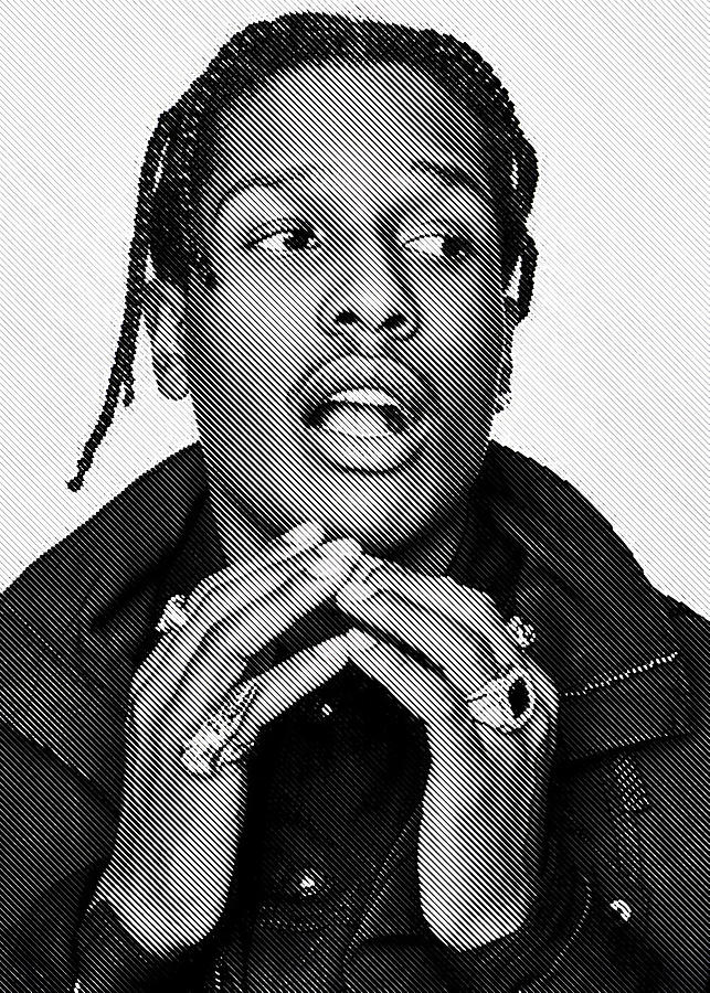 ASAP Rocky Asap Rocky Rapper Digital Art by Saini Nagy