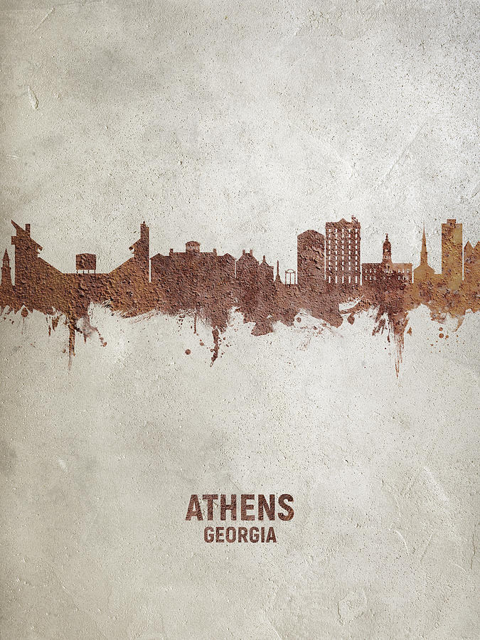 Athens Georgia Skyline #15 Digital Art by Michael Tompsett