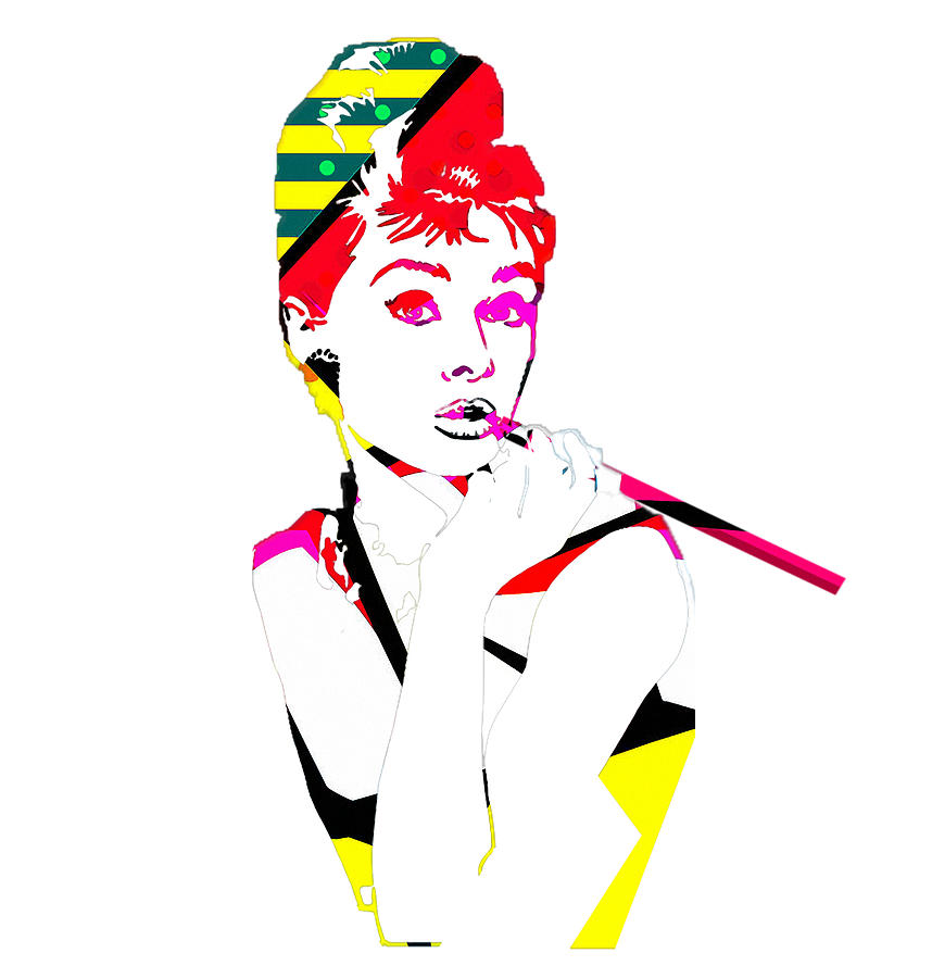 Audrey Hepburn #15 Mixed Media by Marvin Blaine
