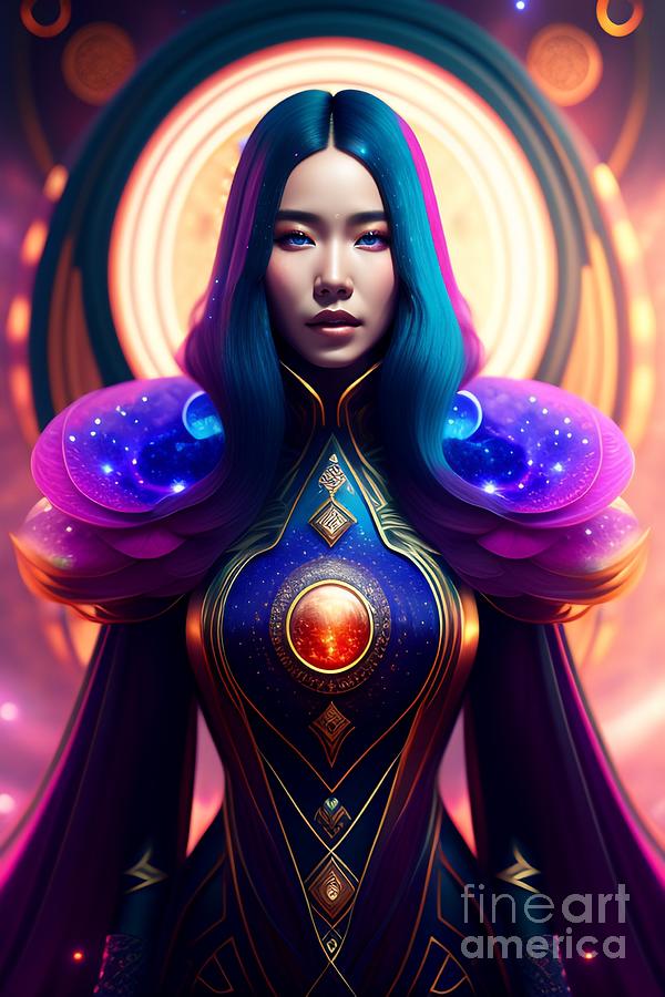 Beautiful cosmic sorceress nebulas galactic Digital Art by Boon Mee ...