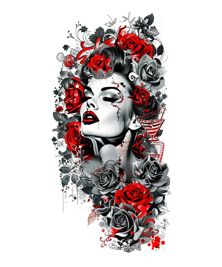 Beautiful Pinups. Inspired By tattoo, And Rockabilly Culture. #15 Mixed ...