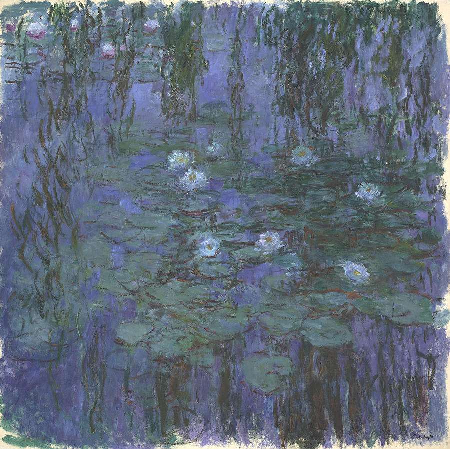 Claude Monet Painting - Blue Water Lilies  #15 by Claude Monet
