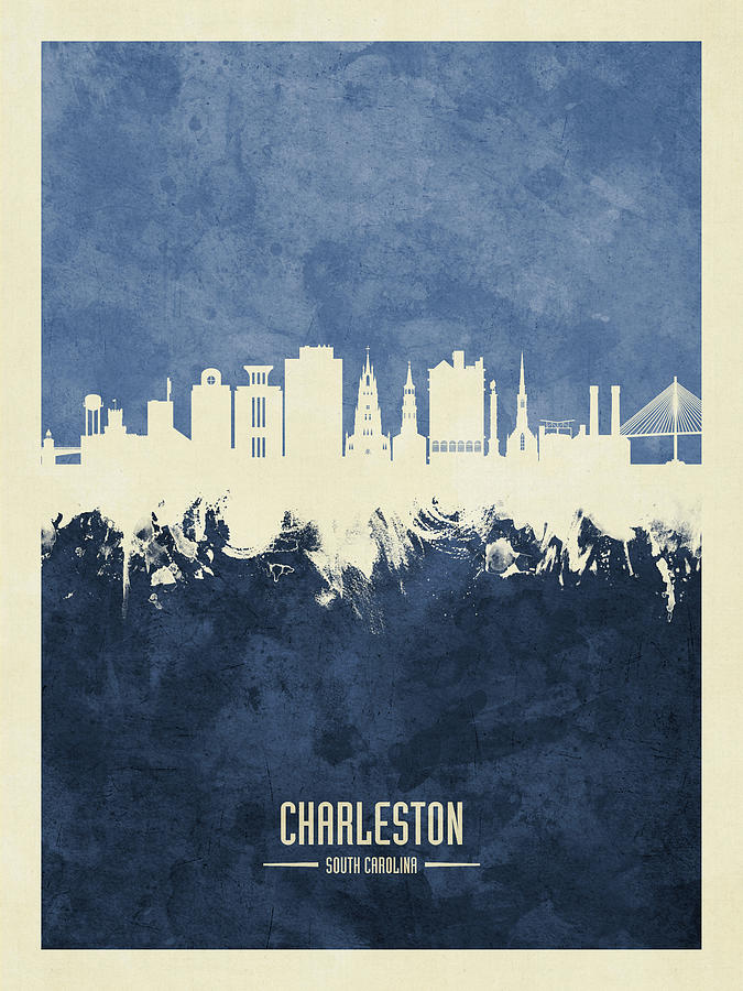 Charleston South Carolina Skyline #15 Digital Art by Michael Tompsett