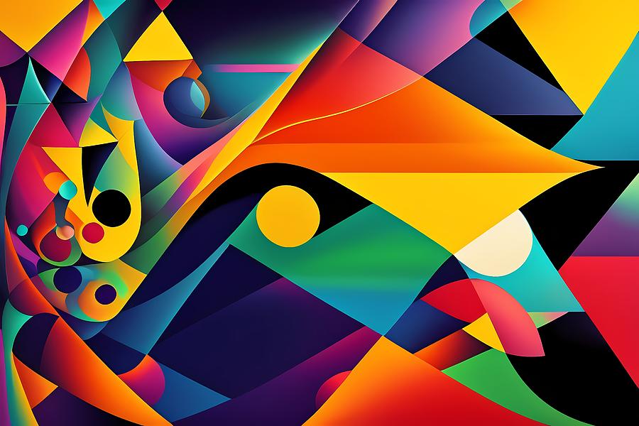 Colorful Trippy Psychedelic Retro Abstract Art Digital Art by Abstract ...