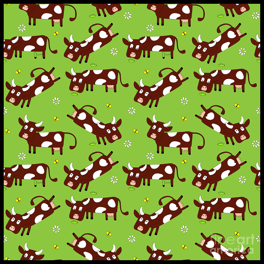 Cow Pattern Cow Spots Farm Farmer Animal Milk Digital Art by Mister Tee ...