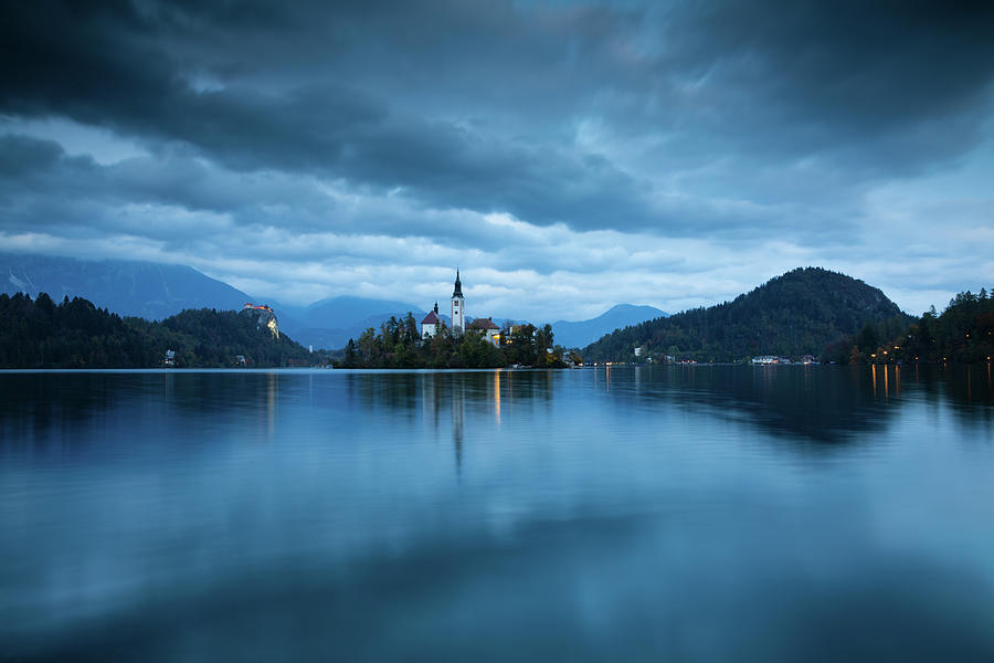 Dusk over Lake Bled #15 Photograph by Ian Middleton