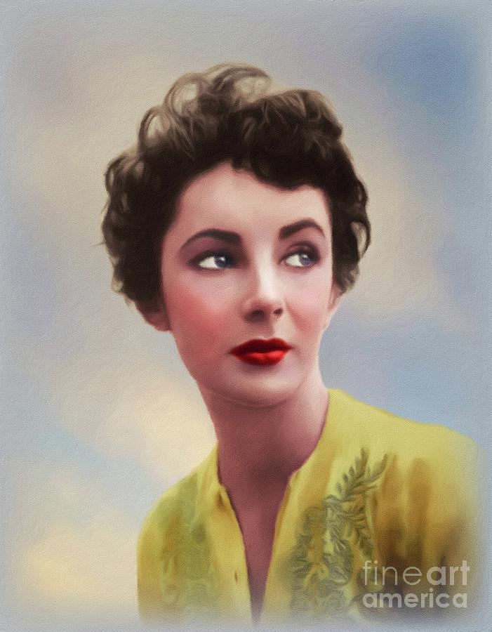 Elizabeth Taylor, Hollywood Legend Painting