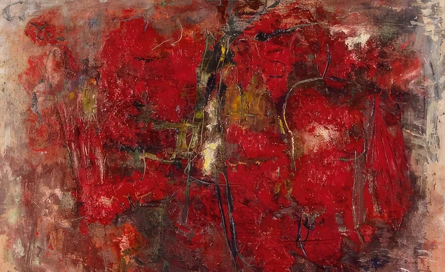 Abstract Painting - Emil Schumacher #15 by Zou Hair