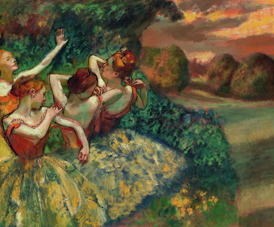 Edgar Degas Painting - Four Dancers #15 by Edgar Degas