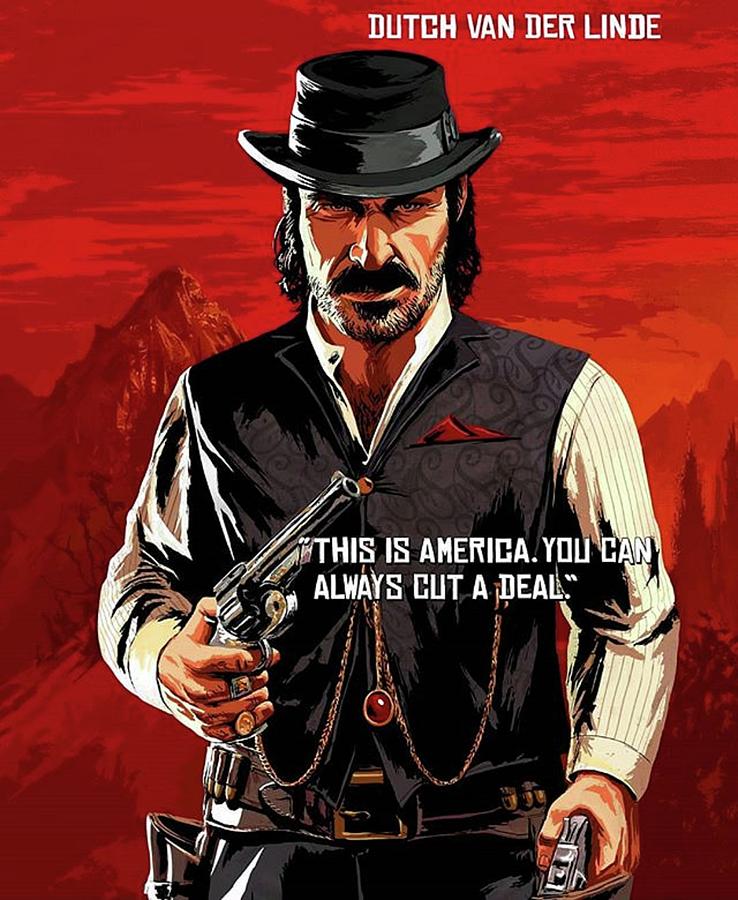 Gamer Art Of Western Red Dead Redemption 2 Digital Art by Pristine Artist