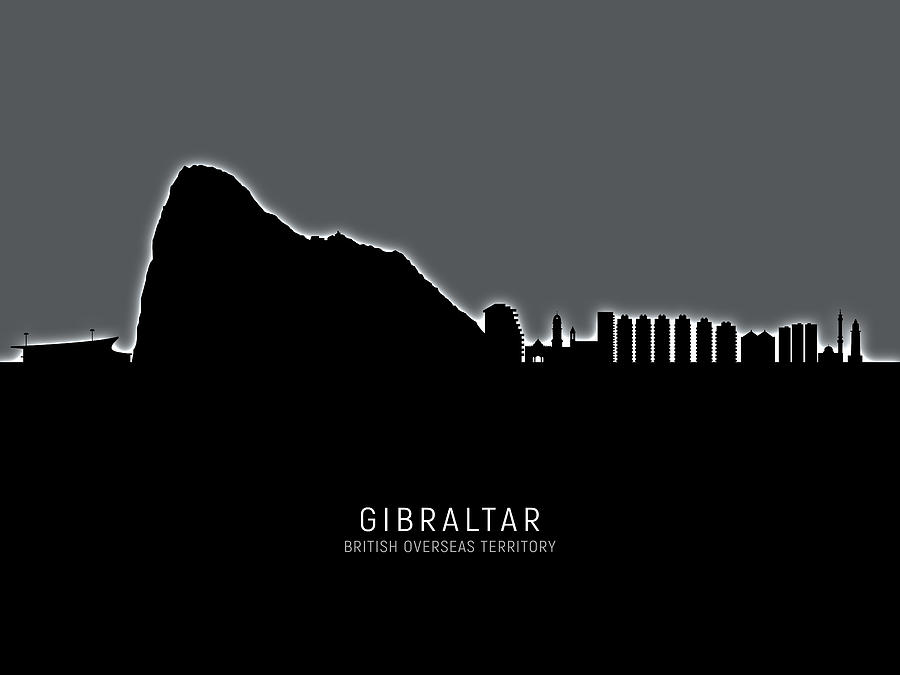 Gibraltar Skyline #15 Digital Art by Michael Tompsett