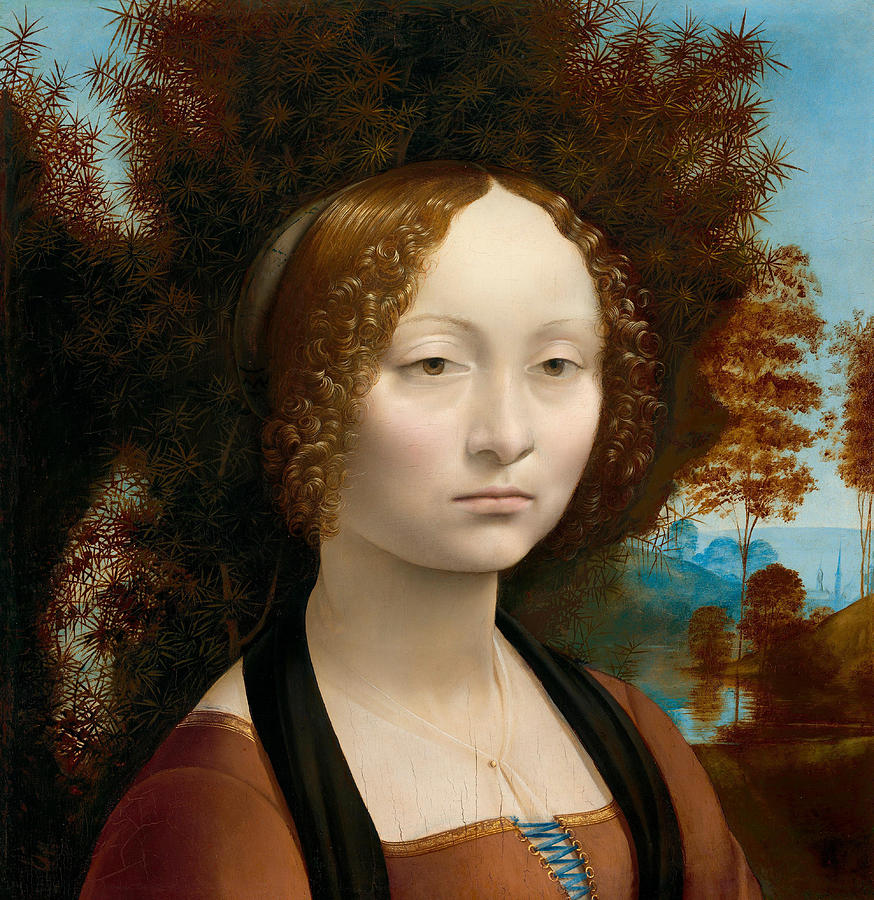 Leonardo Da Vinci Painting - Ginevra de  Benci  #15 by Leonardo da Vinci