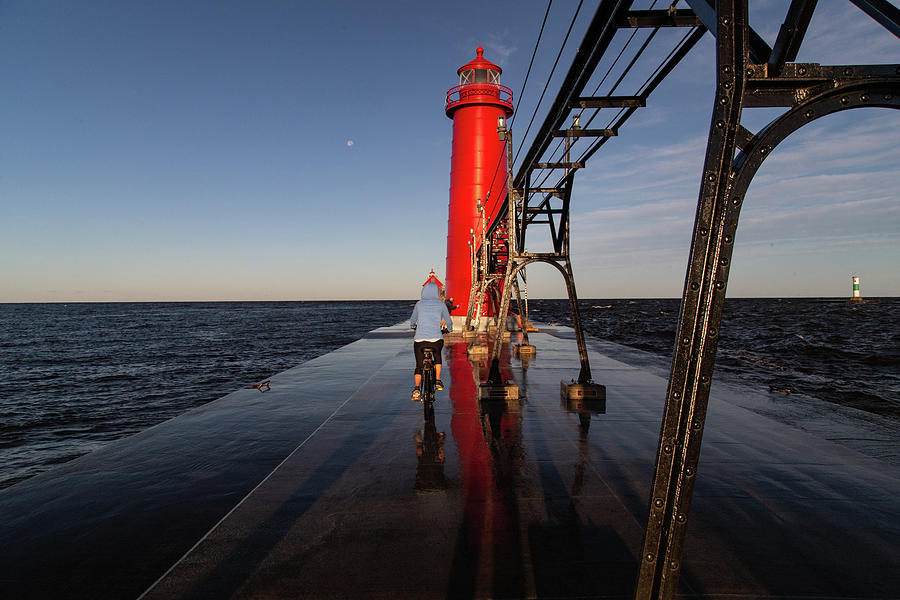 Grand Haven Pier and Lighthouse in Michigan #15 Photograph by Eldon McGraw