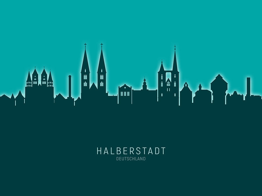 Halberstadt Germany Skyline #15 Digital Art by Michael Tompsett