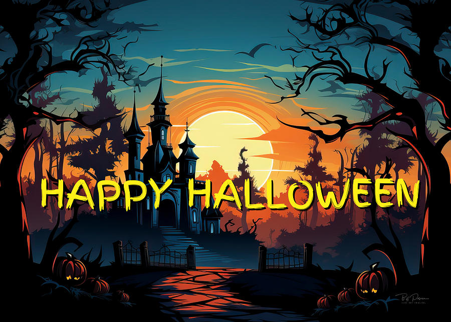 Halloween Card #15 Digital Art by Bill Posner