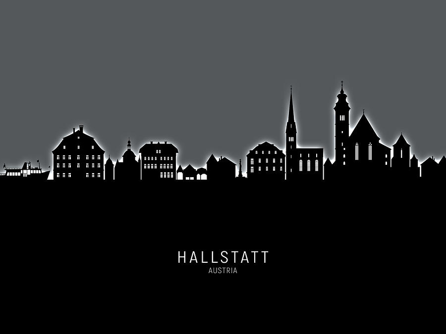 Hallstatt Austria Skyline #15 Digital Art by Michael Tompsett
