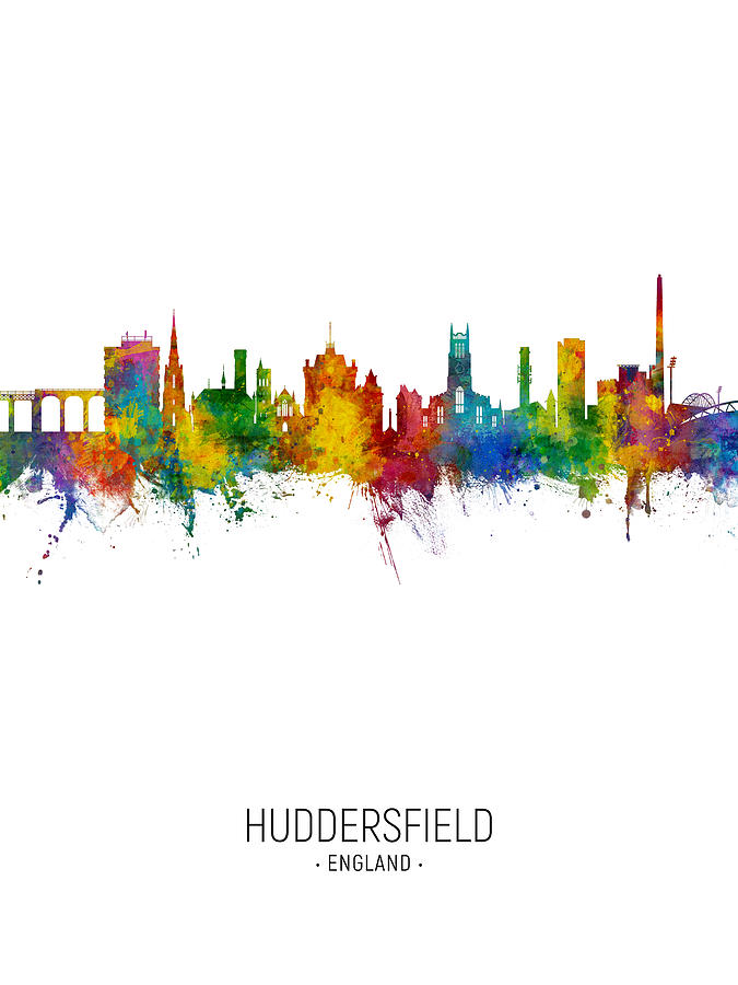 Huddersfield England Skyline #15 Digital Art by Michael Tompsett