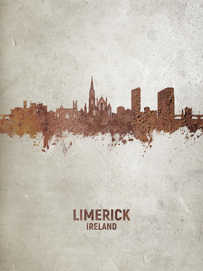 Limerick Ireland Skyline #15 Digital Art by Michael Tompsett