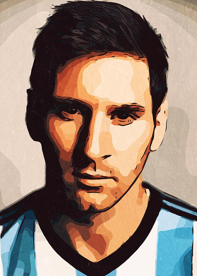 Lionel Messi Artwork Painting by New Art