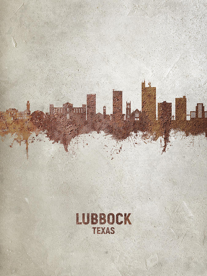 Lubbock Texas Skyline #15 Digital Art by Michael Tompsett