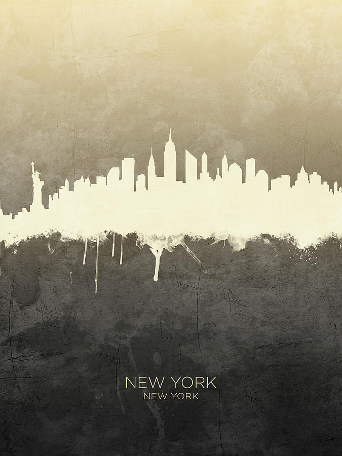 New York City Skyline #15 Digital Art by Michael Tompsett