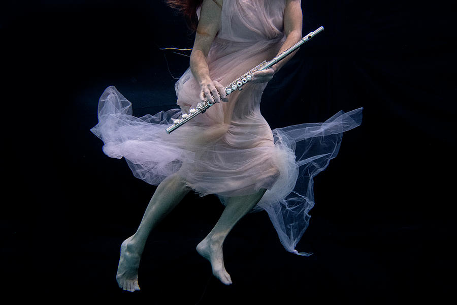 Nina underwater for the Hydroflute project Photograph by Dan Friend