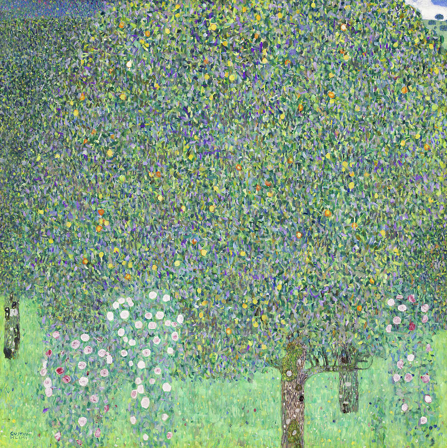 Gustav Klimt Painting - Rosebushes under the Trees #16 by Gustav Klimt