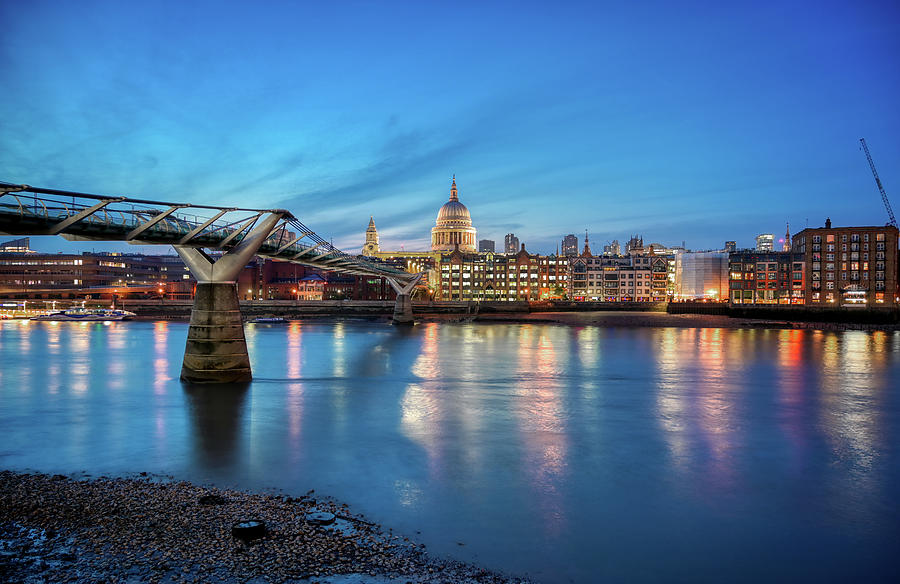 St. Paul's Cathedral along the River Thames in London, UK Photograph by ...