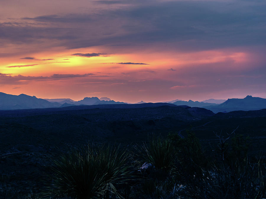 Sunset from Ross Maxwell Scenic Drive Photograph by Alan Roberts - Fine ...