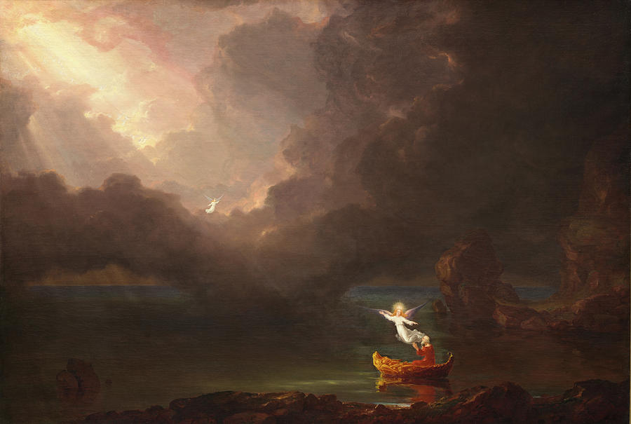 Landscape Painting - The Voyage of Life Old Age #16 by Thomas Cole