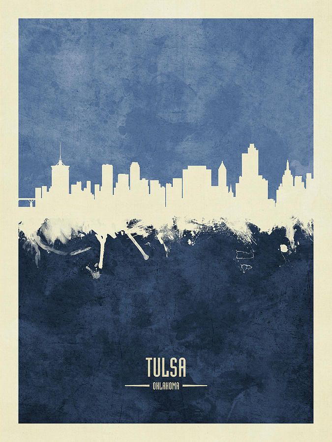 Tulsa Oklahoma Skyline #15 Digital Art by Michael Tompsett