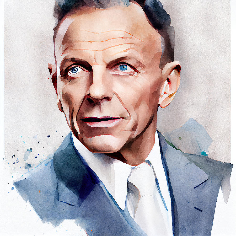 Watercolour Of Frank Sinatra Mixed Media