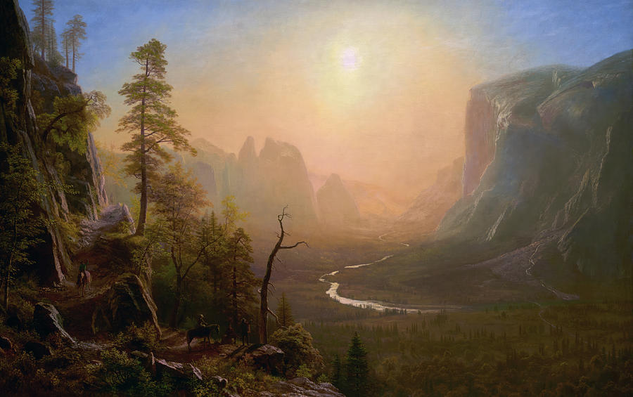 Yosemite Valley, Glacier Point Trail #15 Painting by Albert Bierstadt