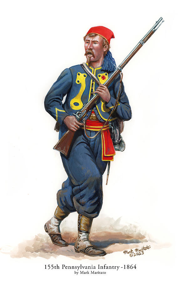 155th Pennsylvania Infantry Zouave Painting by Mark Maritato - Pixels