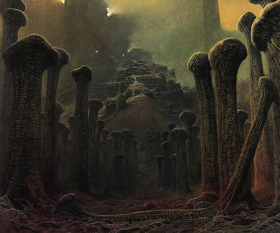 Zdzislaw Beksinski Painting by Issam Lachtioui - Fine Art America