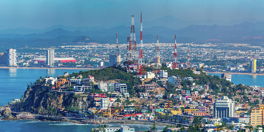 158MP Panorama of Mazatlan Mexico Photograph by Tommy Farnsworth